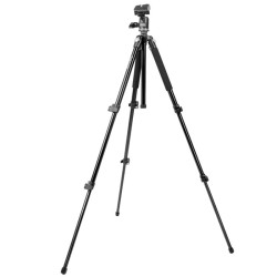 Mantona Basic Scout Max kamerajalustasetti, 157 cm, jatkovarsi, alumiini, musta