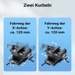 2-akselinen koneenruuvipenkki 150 mm, valurauta, 400 x 375 x 160 mm