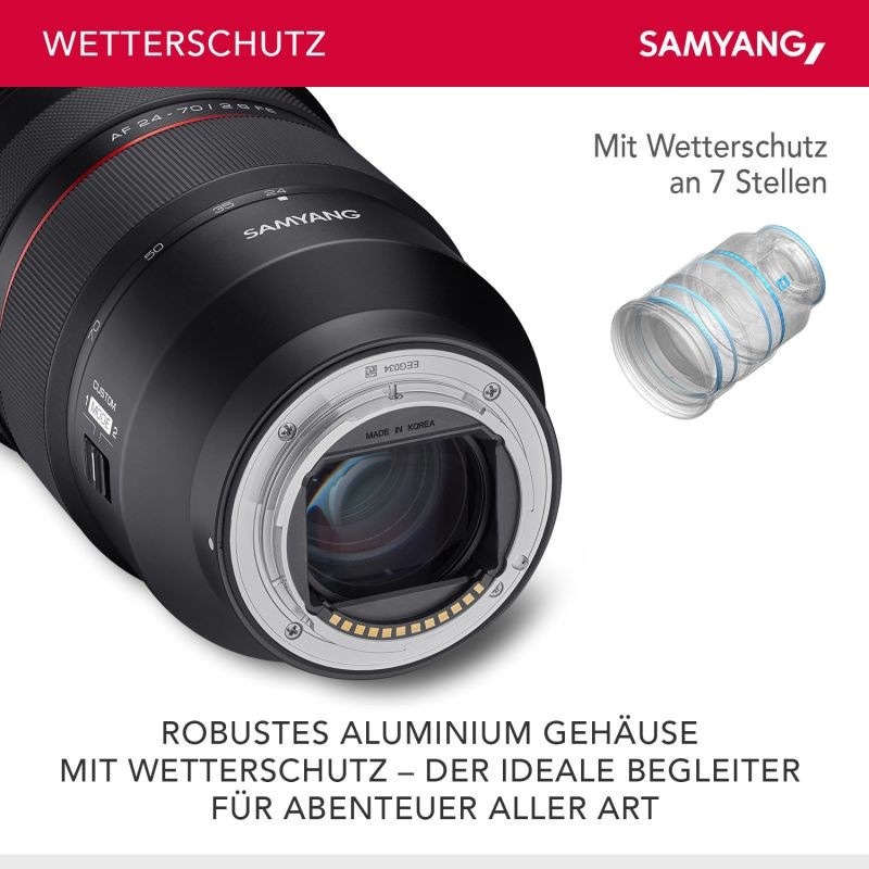 Samyang AF 24-70mm f/2.8 FE zoom-objektiivi Sony E, Lens Station