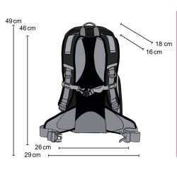 Mantona Elements Outdoor 2in1 kamera- ja vaellusreppu, musta, sadesuojuksella ja kolmijalokiinnityksellä