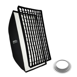 Walimex pro Essential Striplight softbox 80 x 120 cm Grid Bowens ja Hensel EH adapterit kuljetuslaukku