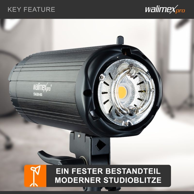 Walimex pro salamaputki Mover 400 TTL, Stager 400, Campaigner 400, Godox, 400 W