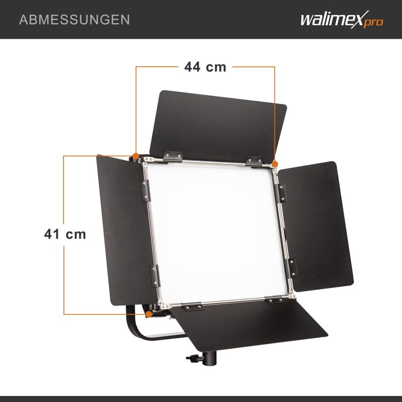 Walimex pro Rainbow LED RGBWW videovalaistussarja, 2x 100 W LED-paneeli ja 2x jalusta, App-ohjaus