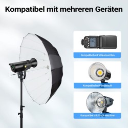Walimex pro Parabolinen heijastinvarjo ja diffuusorisetti 165 cm, musta/valkoinen