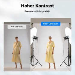 Walimex pro Parabolinen heijastinvarjo ja diffuusorisetti 165 cm, musta/valkoinen