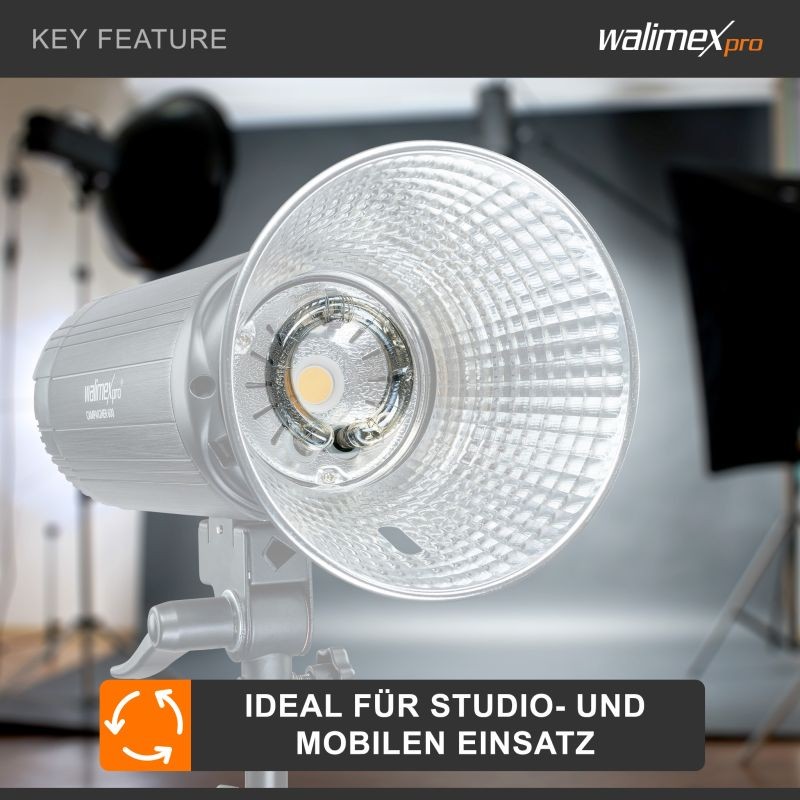 Walimex pro varaussalamoputki Stager 600 ja Campaigner 600, 600 W, 5400–5800 K