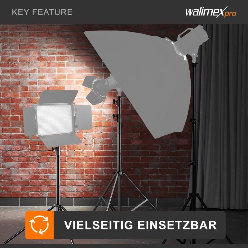 Walimex pro WT-420 valojalka 420 cm, kantavuus 7,5 kg, jousivaimennus