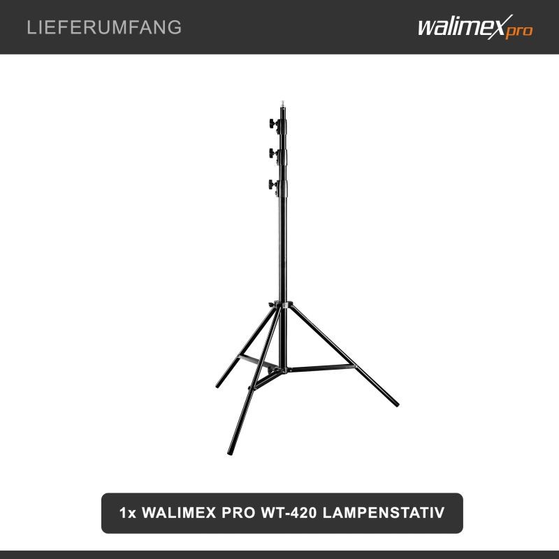 Walimex pro WT-420 valojalka 420 cm, kantavuus 7,5 kg, jousivaimennus
