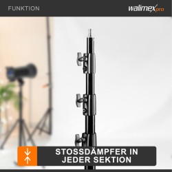 Walimex pro WT-420 valojalka 420 cm, kantavuus 7,5 kg, jousivaimennus