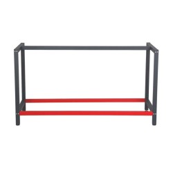 Teräksinen työpöydän runko, 150 x 57 x 81 cm, antrasiitti/punainen, max. 200 kg