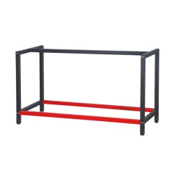Teräksinen työpöydän runko, 150 x 57 x 81 cm, antrasiitti/punainen, max. 200 kg