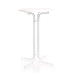 Toboli kokoontaitettava bistropöytä, valkoinen, Ø 70 cm, korkeus 110 cm
