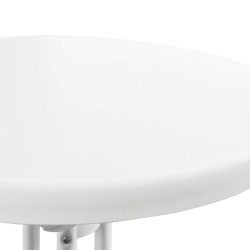 Toboli kokoontaitettava bistropöytä, valkoinen, Ø 70 cm, korkeus 110 cm