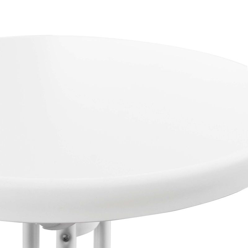 Toboli kokoontaitettava bistropöytä, valkoinen, Ø 70 cm, korkeus 110 cm