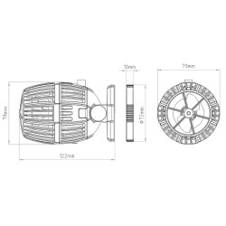 SunSun CW-140 säädettävä virtauspumppu 1200-15000 l/h 40 W