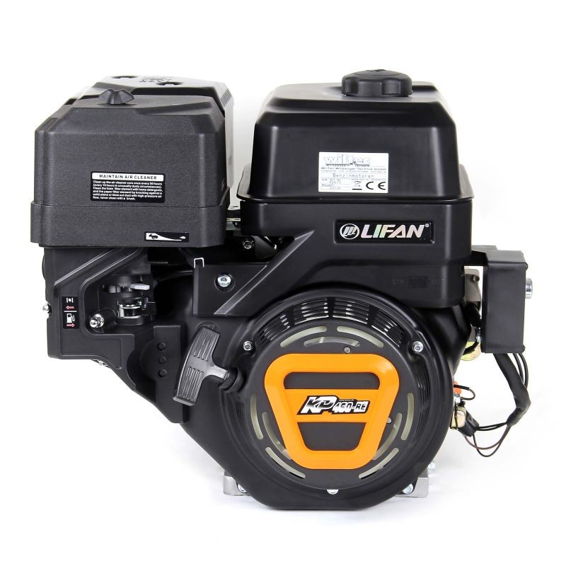LIFAN KP460-RE 4-tahtinen bensiinimoottori 13,6 PS 459 cm³ E-Start 22 mm kampiakseli rakennuskoneisiin