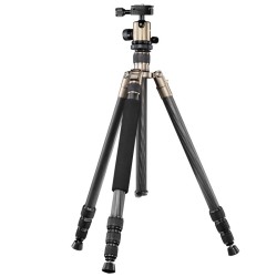 Mantona Titanium Carbon 2 in 1 hiilikuitujalusta 159 cm pallopää ja kuljetuslaukku