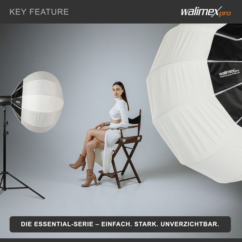 Walimex pro Essential Ballon Softbox 80 cm, 360° valonhajotin, Bowens-adapterilla