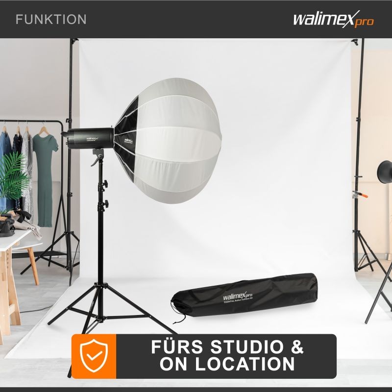 Walimex pro Essential Ballon Softbox 80 cm, 360° valonhajotin, Bowens-adapterilla