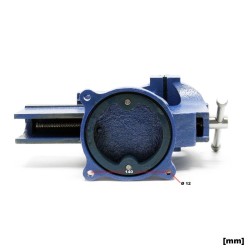 Raskaskäyttöinen ruuvipenkki 150 mm alasimella valurauta sininen