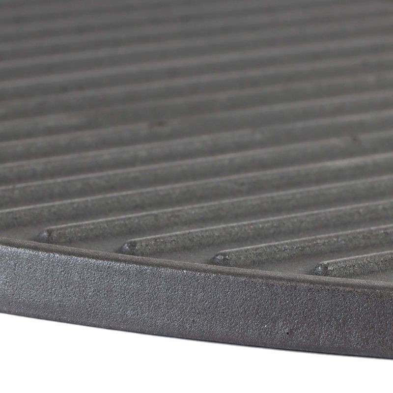 Valurautaiset grillilevyt 2 kpl, 49,8 x 24,3 x 1,5 cm, musta