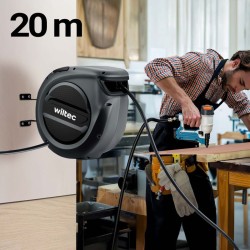 Automaattinen paineilmakela 20 m, 17 bar, polypropeeni, 180° kääntyvä kiinnike