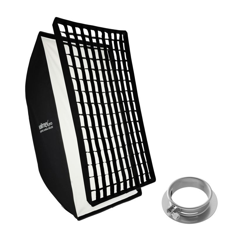 Walimex pro Essential Striplight-softbox 80 x 120 cm, kenno, Bowens- ja Profoto-adapterit