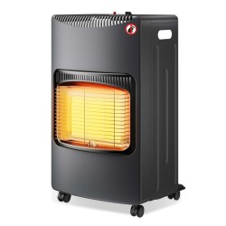 Siirrettävä kaasulämmitin 4 2 kW 42 x 45 x 75 7 cm musta ODS kaatumissuoja ja pyörät