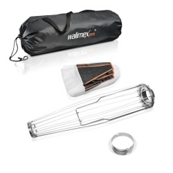 Walimex pro 360° Ambient-softbox 80 cm, hopea, Elinchrom-adapteri, Push-down-mekanismi