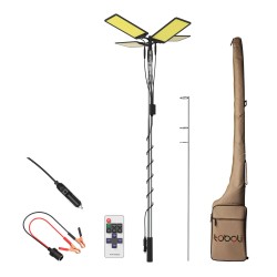 V2 LED leirivalaisin 115 W 11224 lm 12 V teleskooppitangolla IP67 keltainen