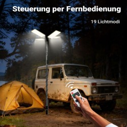 V2 LED-leirivalaisin 115 W 11224 lm 12 V teleskooppitangolla IP67 keltainen