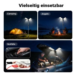 V2 LED-leirivalaisin 115 W 11224 lm 12 V teleskooppitangolla IP67 keltainen