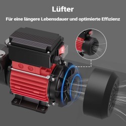 Diesel- ja lämmitysöljypumppu 230 V 375 W 60 l/min, itseimevä, 2 m imukorkeus