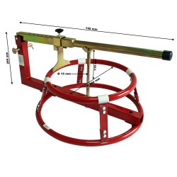 Moottoripyörän rengasvaihtolaite vanteille 431 8 533 4 mm punainen