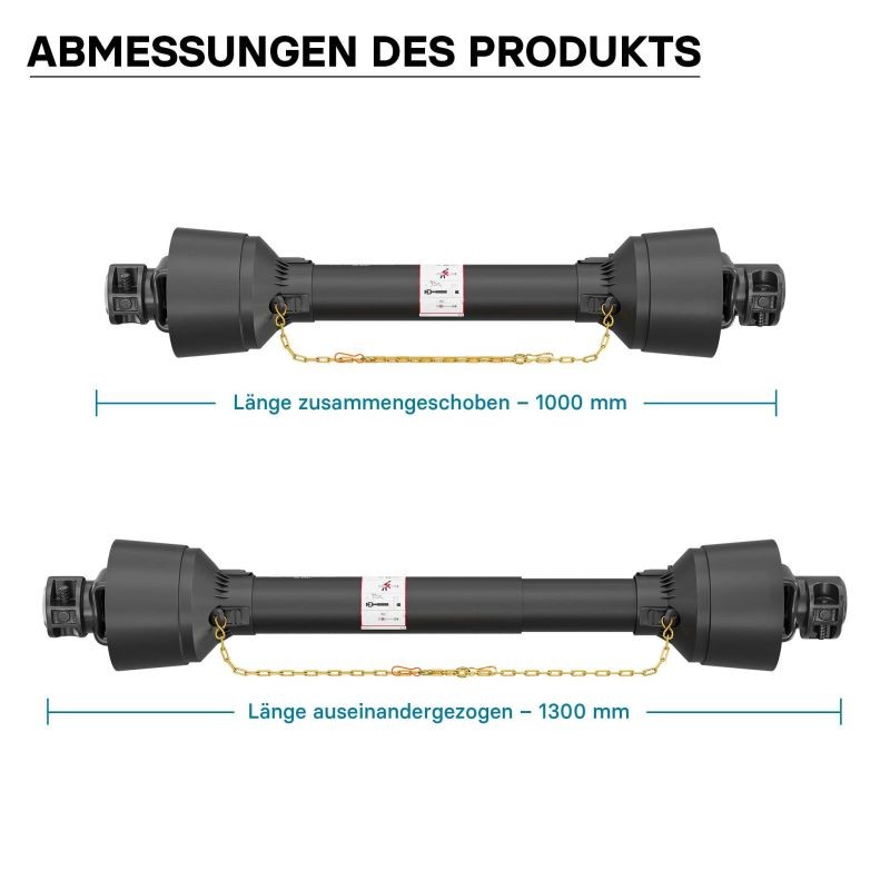 Voimanottokardaani T2 1000-1100 mm 270 Nm 540 k/min 34,9 mm 6 hammasta