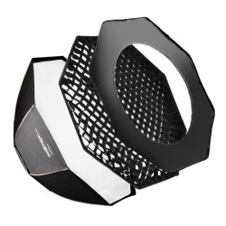 Walimex pro Octagon Softbox PLUS Orange Line 150 cm kahdeksankulmainen softbox kulta hopea sisäosa