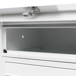 Seisova postilaatikkojärjestelmä 3 lokeroa valkoinen 513 x 270 x 1150 mm sinkitty teräs