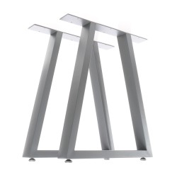 XPOtool Pöydänjalat 2 kpl teräs 60x72 cm harmaa puolisuunnikas Industrial