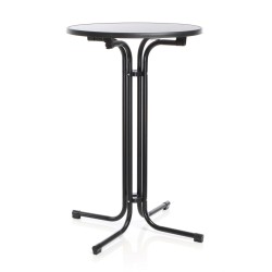 Toboli kokoontaitettava bistropöytä, musta, Ø 80 cm, 110 cm, sisä- ja ulkokäyttöön