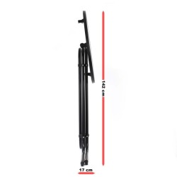 Toboli kokoontaitettava bistropöytä, musta, Ø 80 cm, 110 cm, sisä- ja ulkokäyttöön