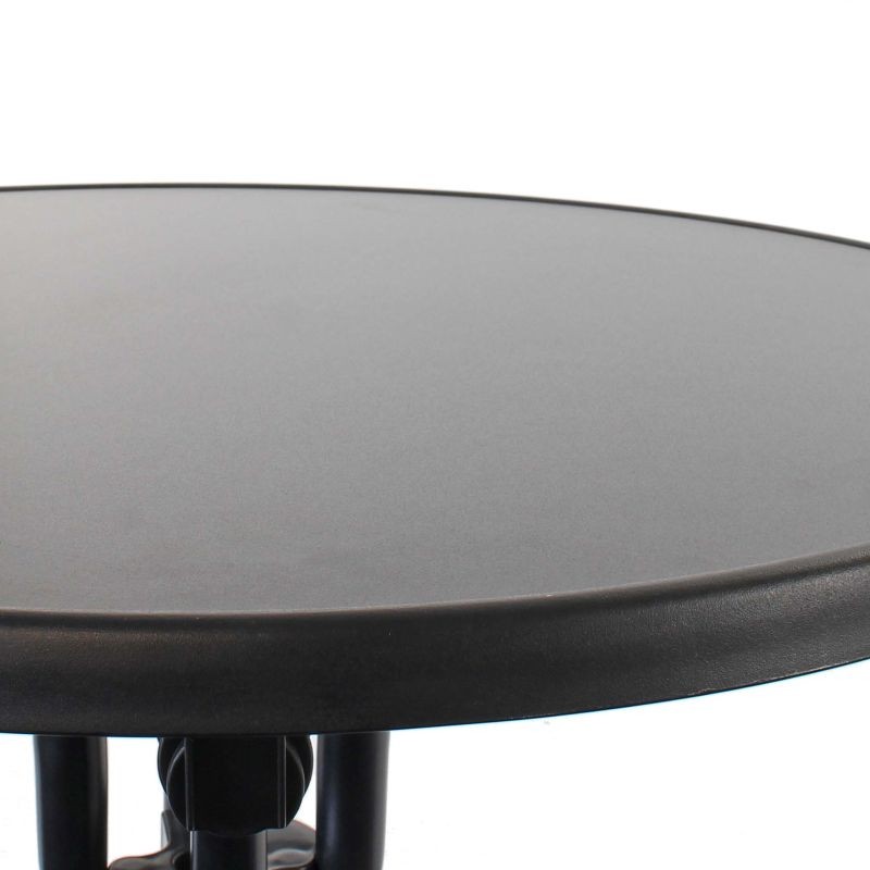 Toboli kokoontaitettava bistropöytä, musta, Ø 80 cm, 110 cm, sisä- ja ulkokäyttöön