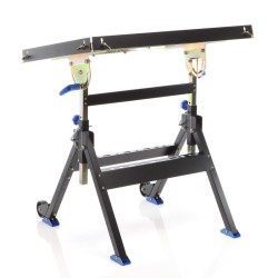 XPOtool Taittuva hitsauspöytä, teräs, kantavuus 150 kg, korkeussäädettävä 735-860 mm, kaltevuus 0-90°