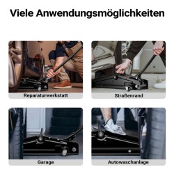 Hydraulinen tallitunkki 3 t nostokorkeus 13 5 40 cm musta