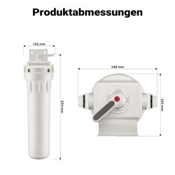 Naturewater esisuodatin vedenpuhdistukseen, PP, takahuuhtelutoiminto, 508 mm, 1,5-5 bar