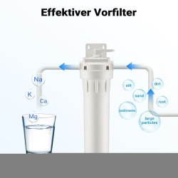 Naturewater esisuodatin vedenpuhdistukseen, PP, takahuuhtelutoiminto, 508 mm, 1,5-5 bar