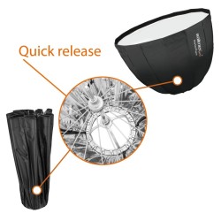 Walimex pro Studio Line Deep Rota QA90 Softbox 90 cm, kenno, diffuusorit, kuljetuslaukku