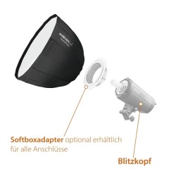Walimex pro Studio Line Deep Rota QA90 Softbox 90 cm, kenno, diffuusorit, kuljetuslaukku