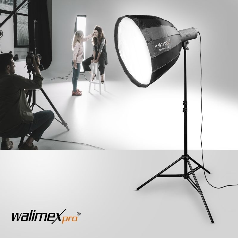 Walimex pro Studio Line Deep Rota QA90 Softbox 90 cm, kenno, diffuusorit, kuljetuslaukku