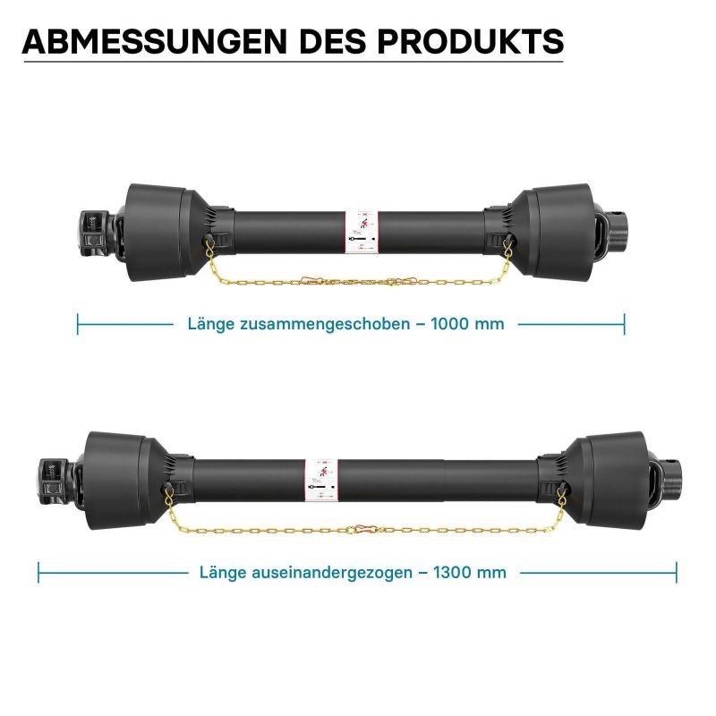 Voimansiirtokardaani T4 1000-1100 mm 460 Nm 540 U/min 40 kW 55 hv 6 hammasta 35 mm pyöreä