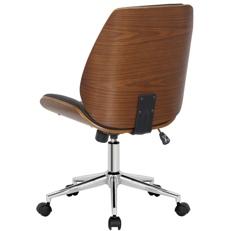 Kääntyvä ja korkeussäädettävä toimistotuoli keinonahkapäällysteellä